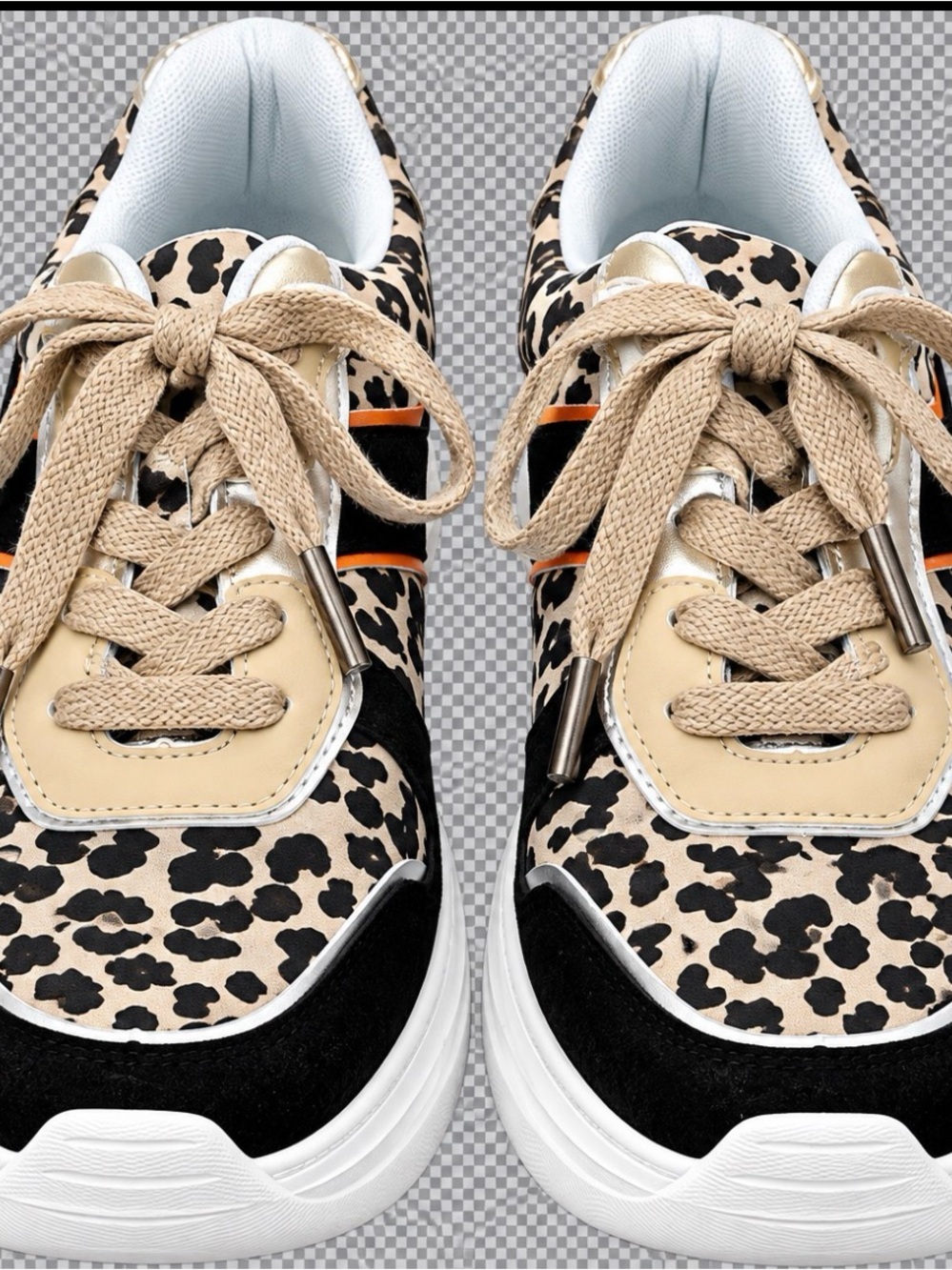 Lulus Leopard Print Women’s Sneakers in Beige & Black